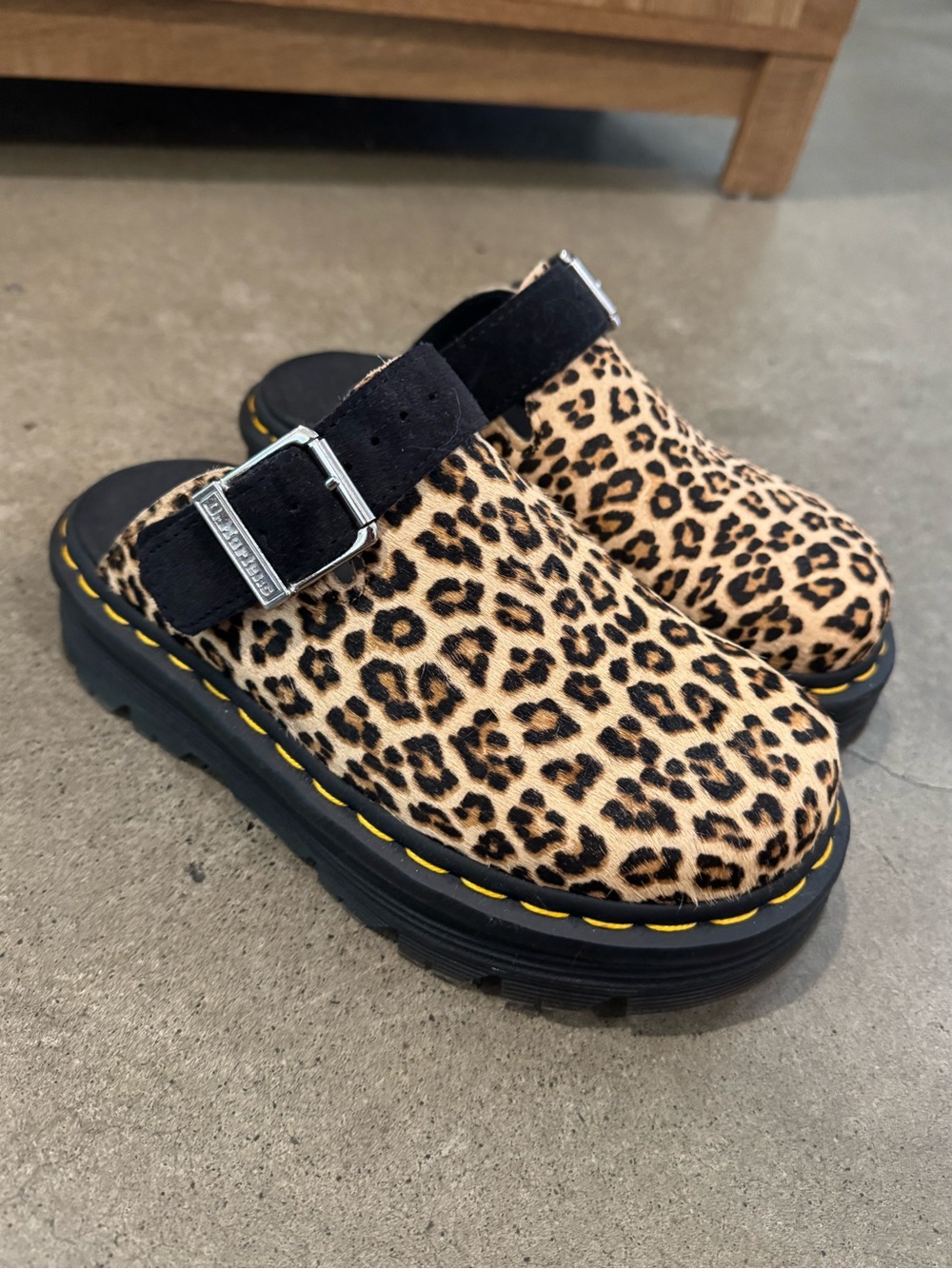 Dr Martens cheetah mules